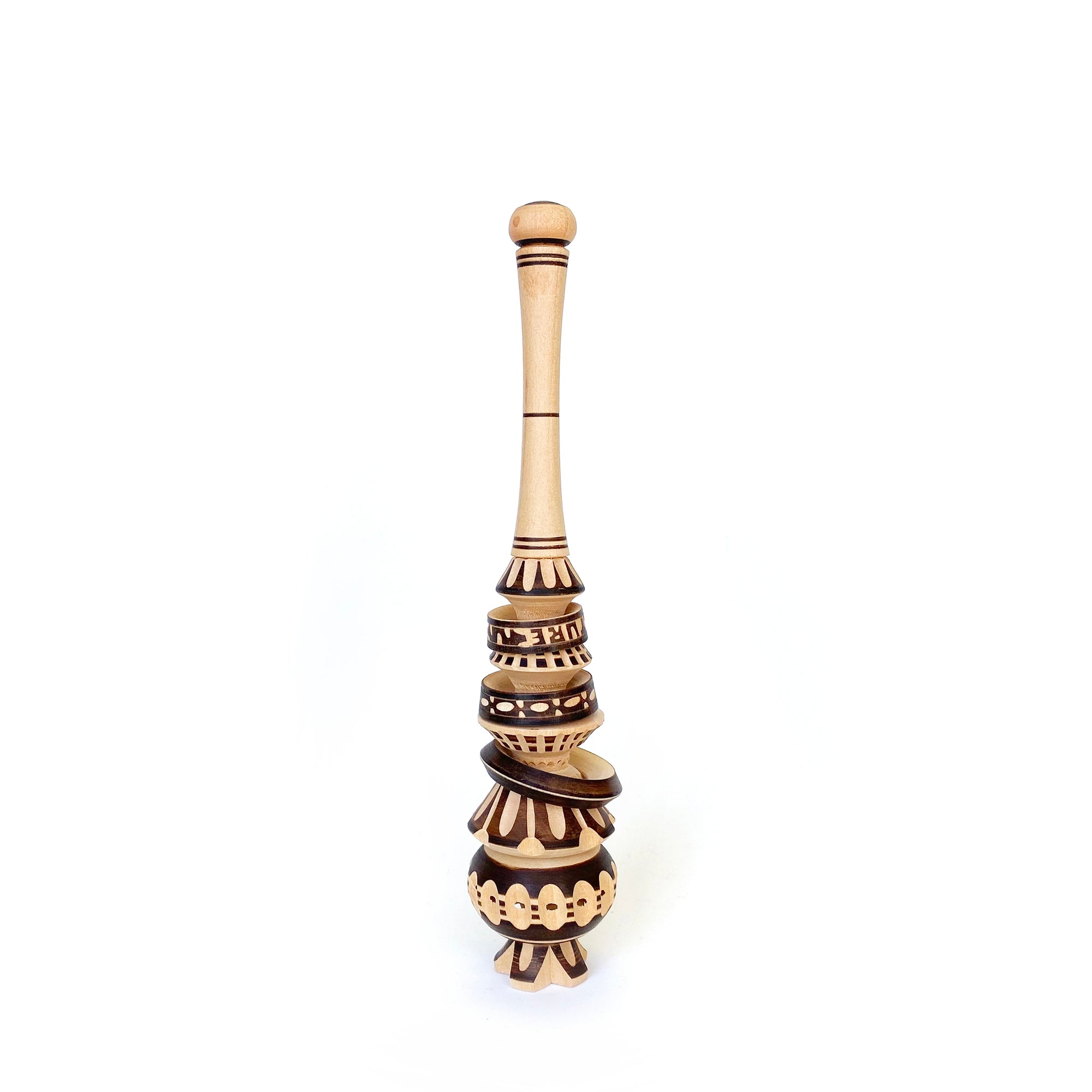 Small Traditional Molinillo Whisk, 9'' - 10”
