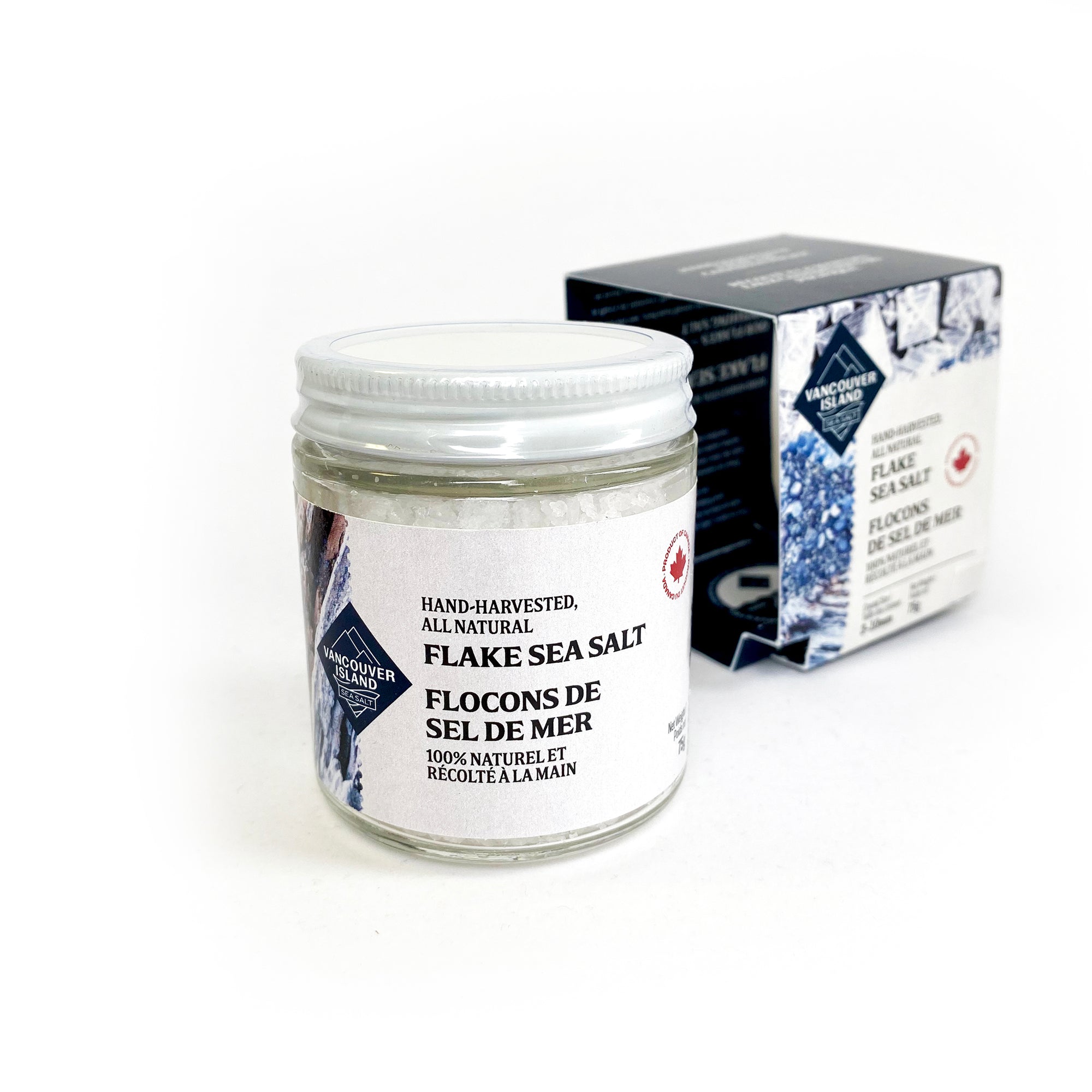 Vancouver Island Salt Co. Hand-harvested, all natural Flake Sea Salt, alternative view