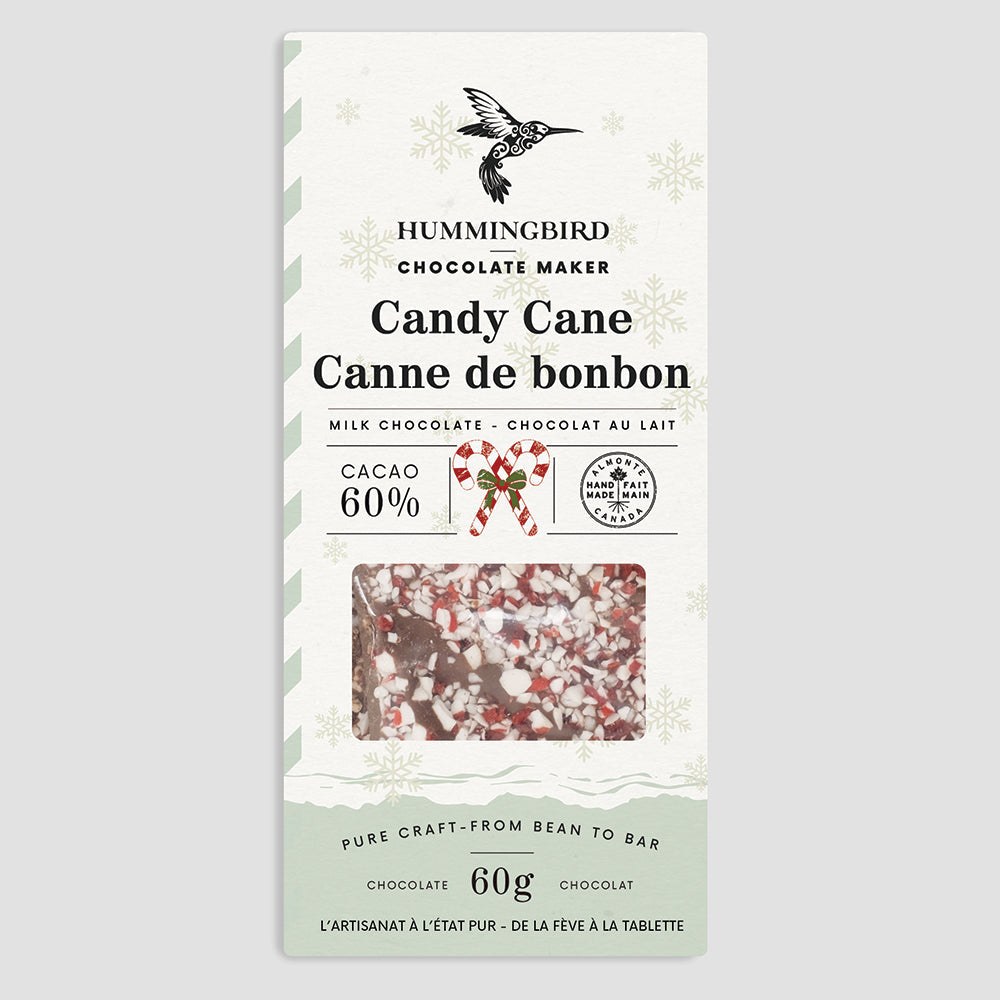 Hummingbird Chocolate's Holiday Collection, featuring seasonal chocolate bars, barks, caramels, drinking chocolates and chocolate covered fruits and nuts