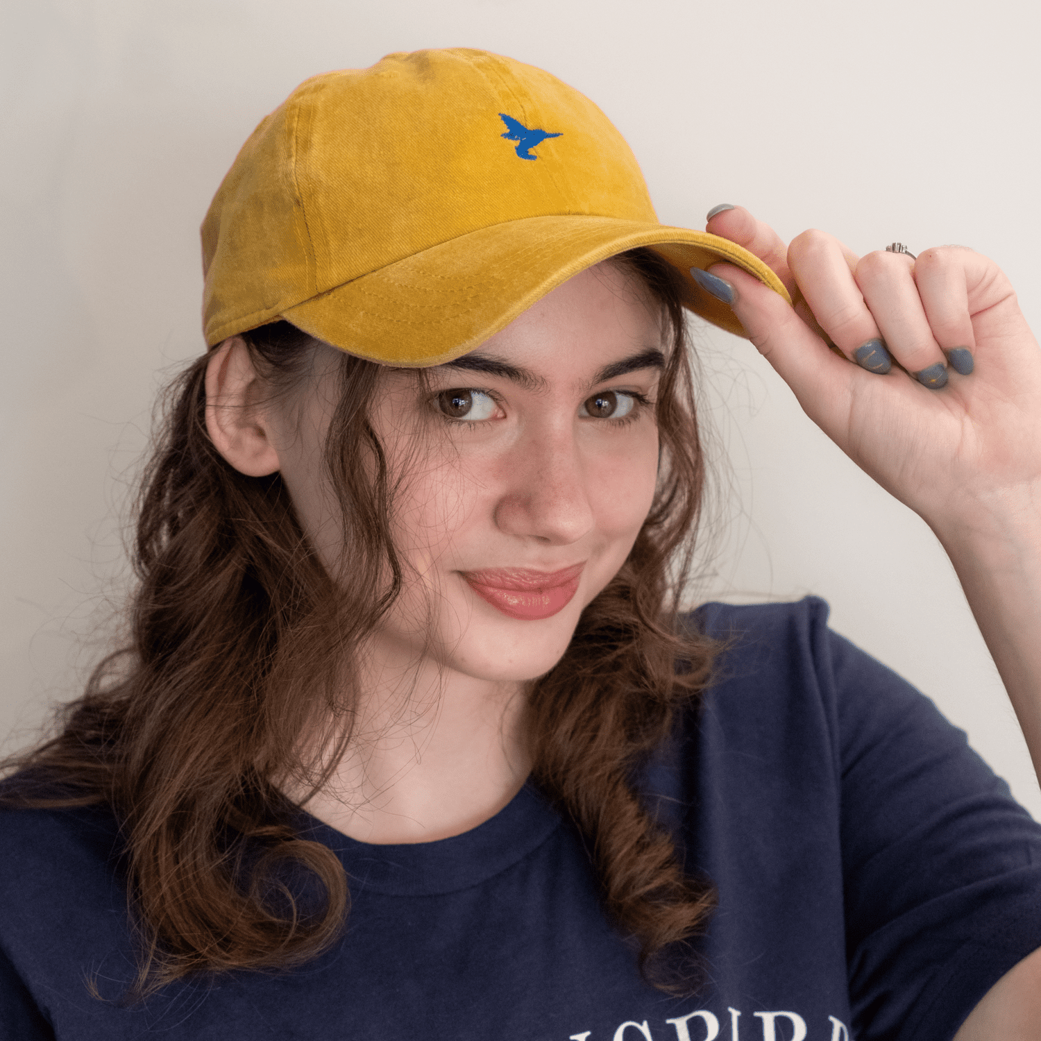 Mustard yellow top baseball cap