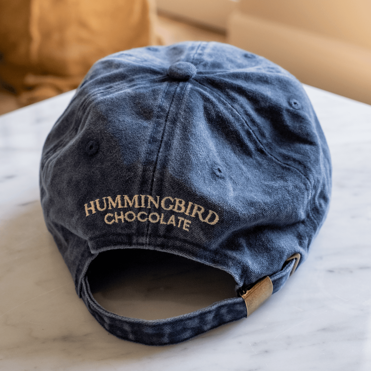 Hummingbird Chocolate Baseball Cap - Premium Cotton Twill Hat ...