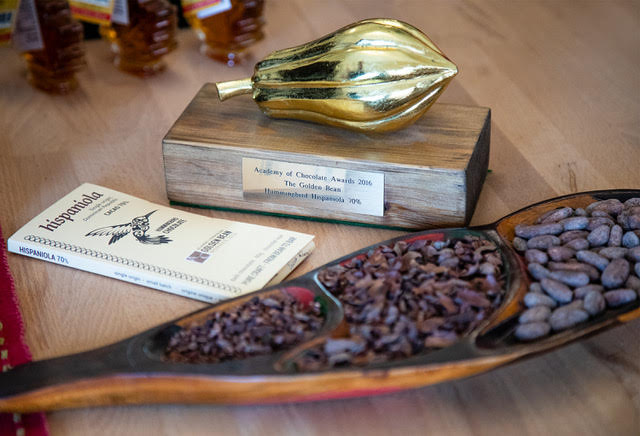 The Golden Bean award for our Hispaniola chocolate bar.