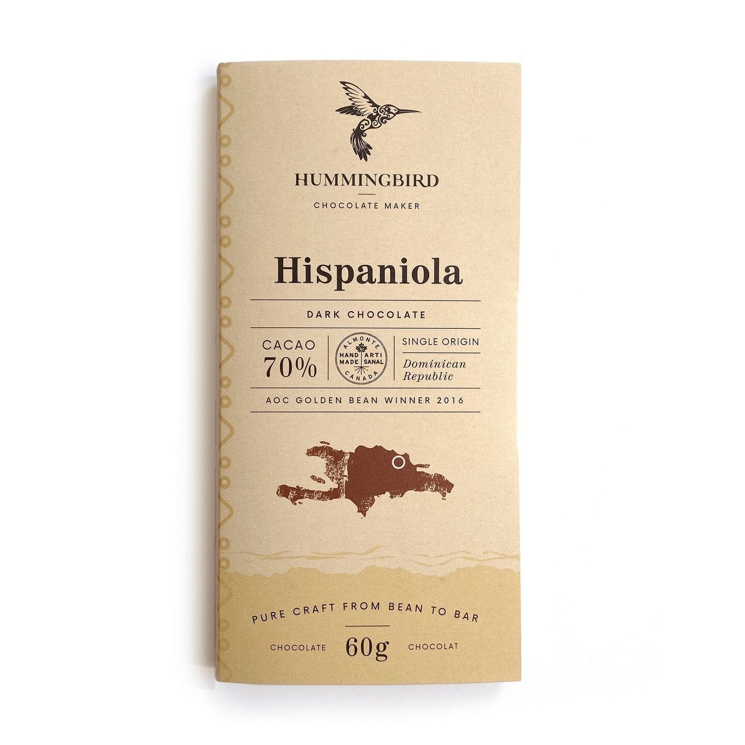 Hummingbird Chocolate Maker Hispaniola chocolate bar