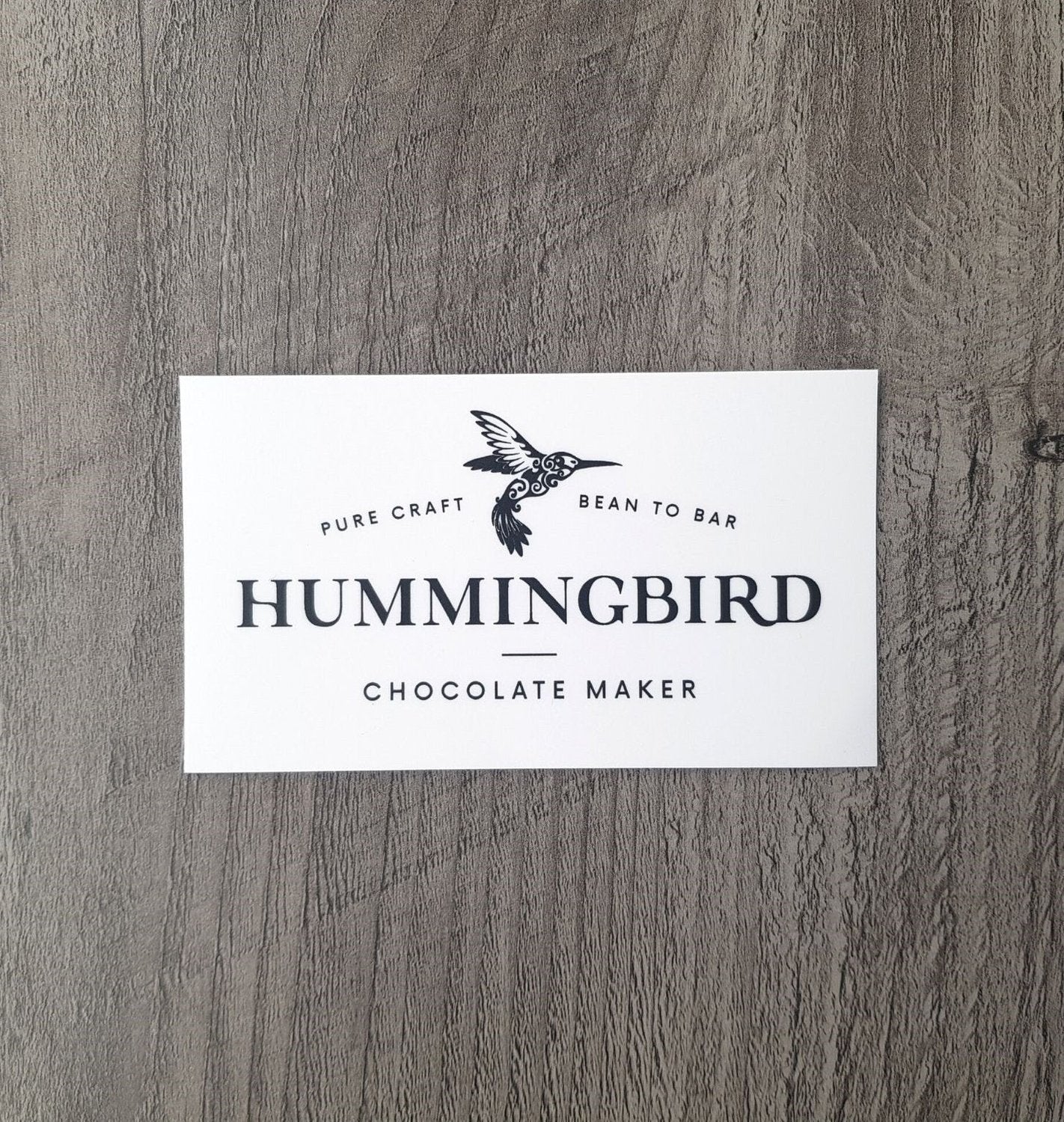 Hummingbird Chocolate Maker logo sticker