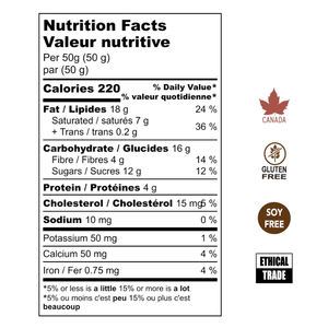 Nutrition Facts for Hummingbird Chocolate Fig & Rosemary Chocolate Salami
