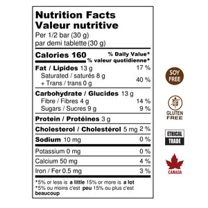 Mocha Milk nutritional information, Soy Free, Gluten Free, Ethical Trade, Made in Canada