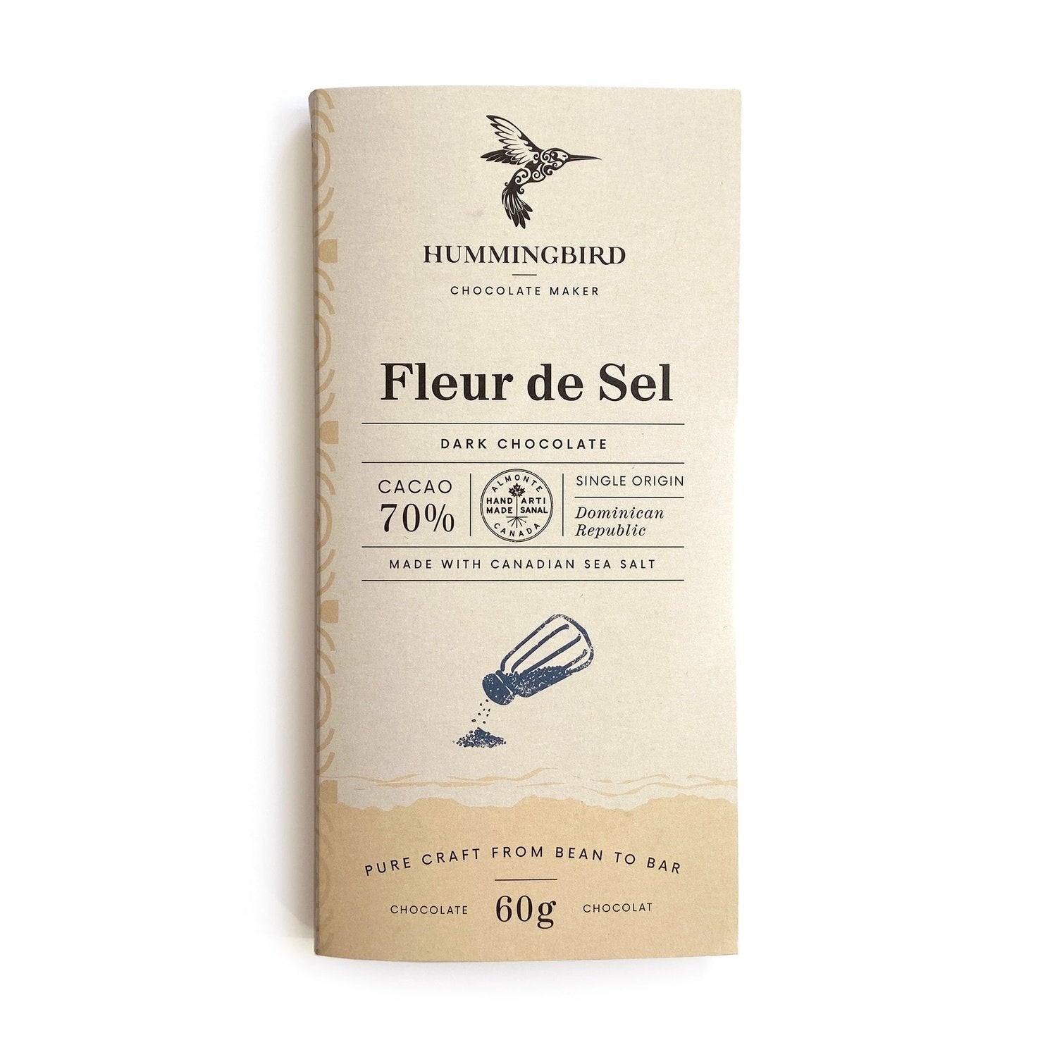Hummingbird Chocolate Maker Fleur de Sel chocolate bar