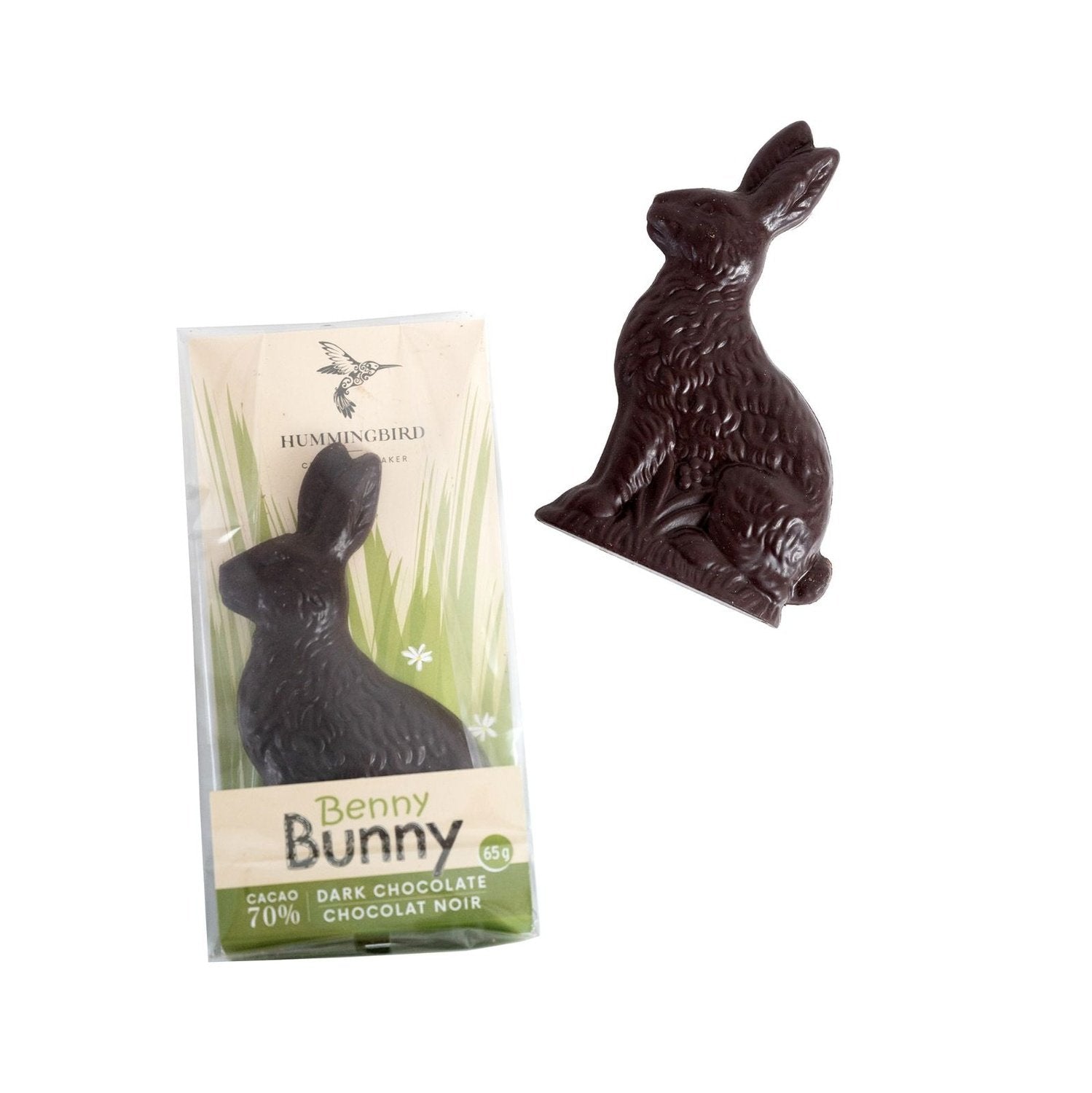 Two dark chocolate bunnies