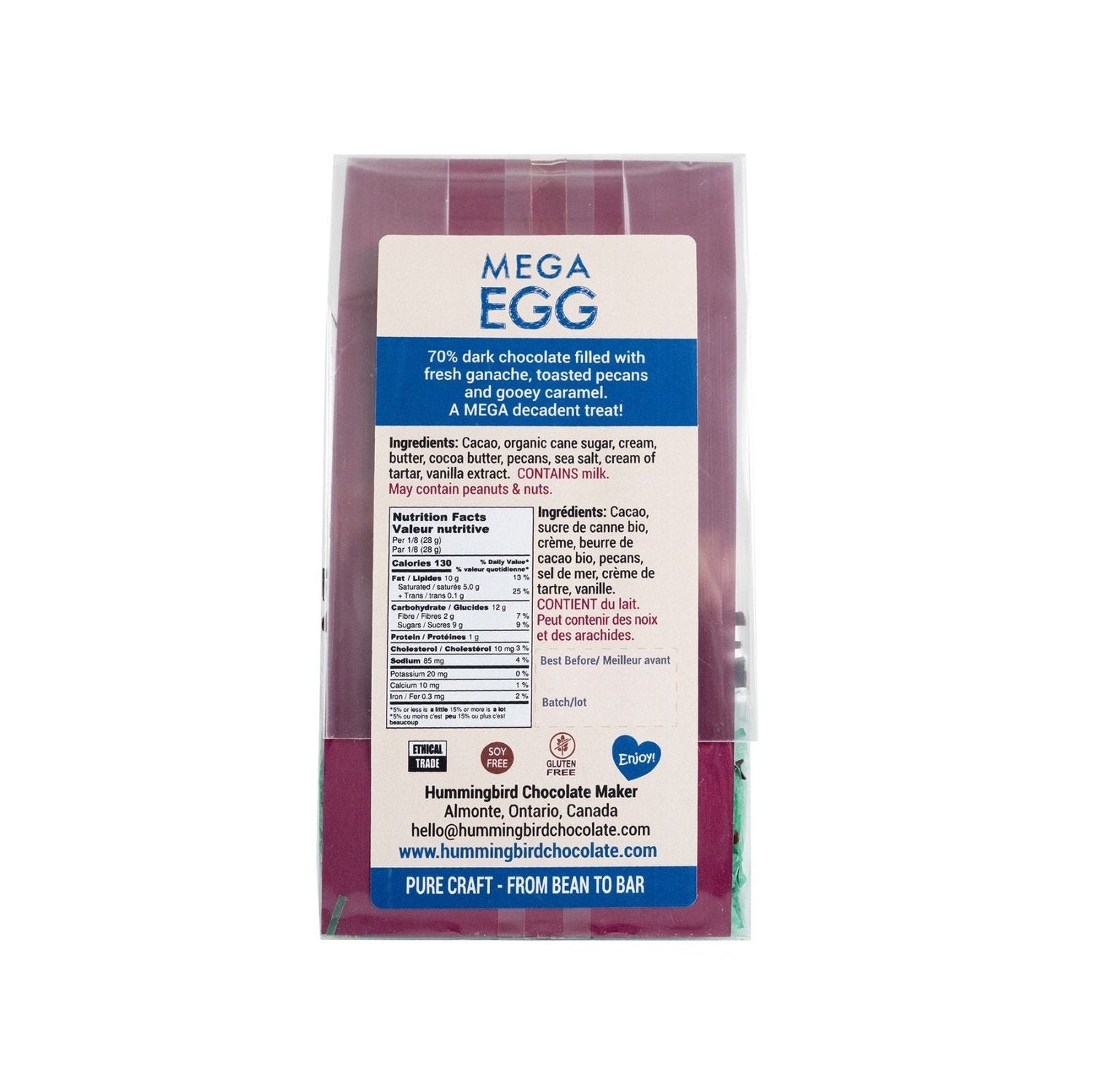 Chocolate Mega Egg, back of packaging